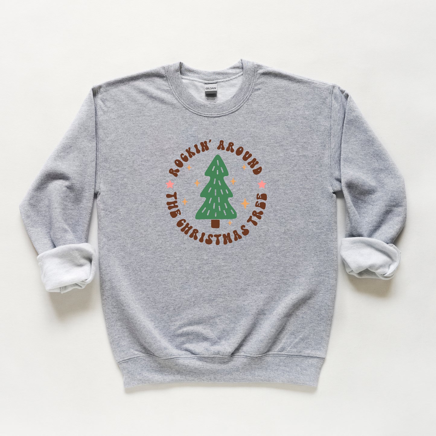 Retro Rockin Around Tree | Youth Sweatshirt
