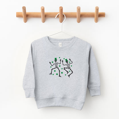 Shamrocks And Dancing Skeletons | Toddler Sweatshirt