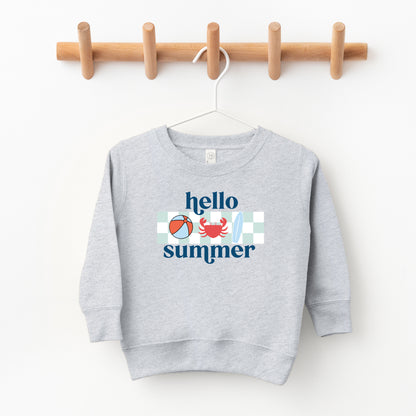 Hello Summer Checkered | Toddler Sweatshirt