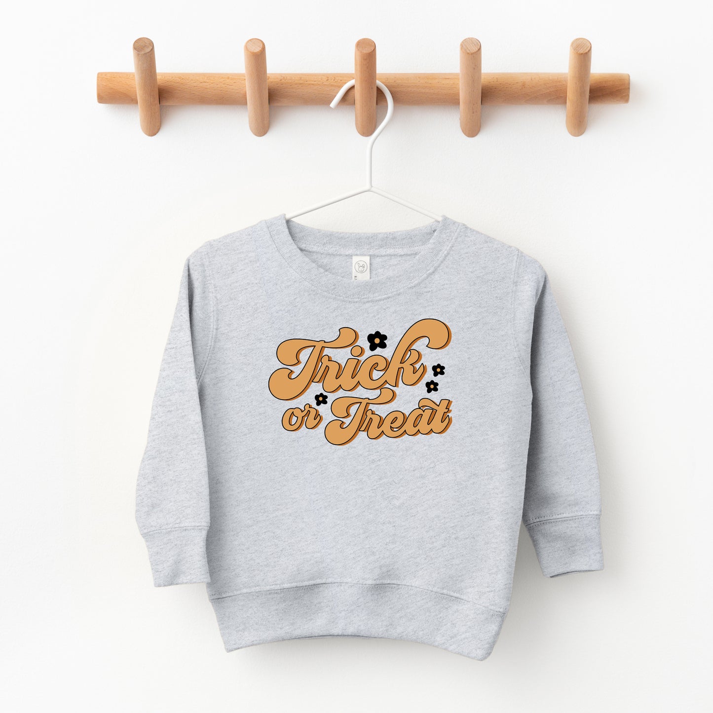 Trick Or Treat Flowers | Toddler Sweatshirt