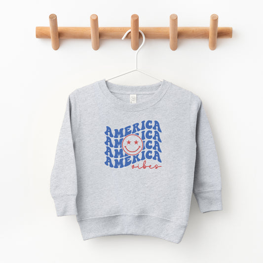 America Vibes Stacked | Toddler Sweatshirt