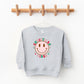 Retro Smiley Face Christmas Vibes | Toddler Sweatshirt