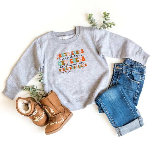 Santa Cocoa Christmas Lights | Toddler Sweatshirt