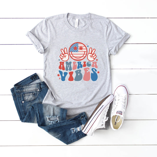 America Vibes Peace Signs | Youth Short Sleeve Crew Neck