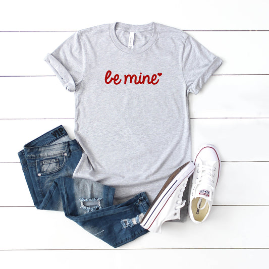 Be Mine Cursive Heart | Youth Short Sleeve Crew Neck