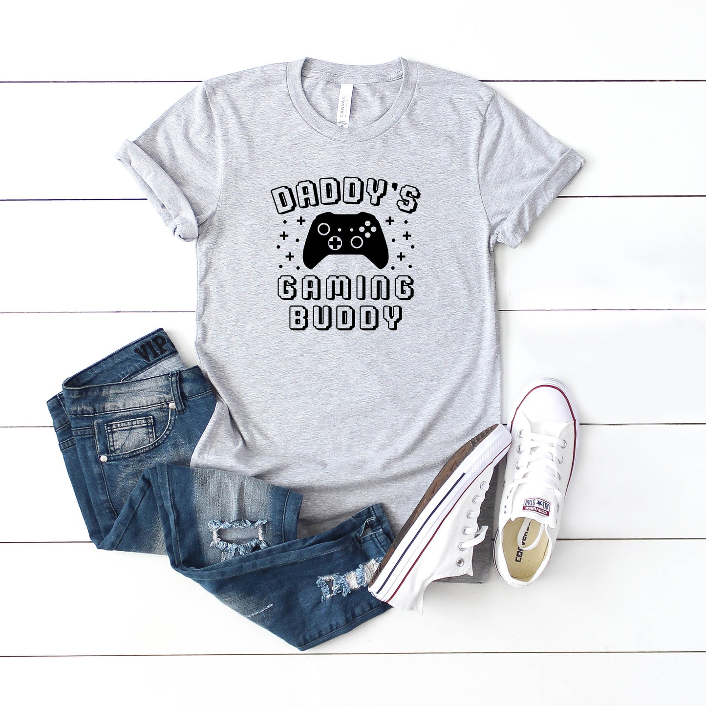 Daddy's Gaming Buddy | Youth Short Sleeve Crew Neck