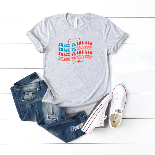 Party In The USA Wavy | Youth Short Sleeve Crew Neck