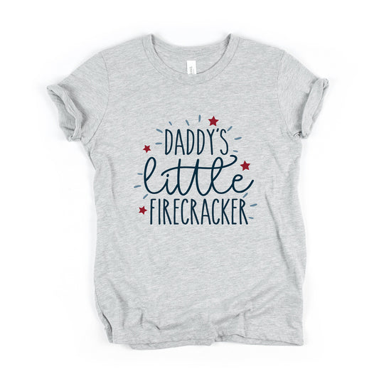 Daddy's Little Firecracker | Youth Short Sleeve Crew Neck