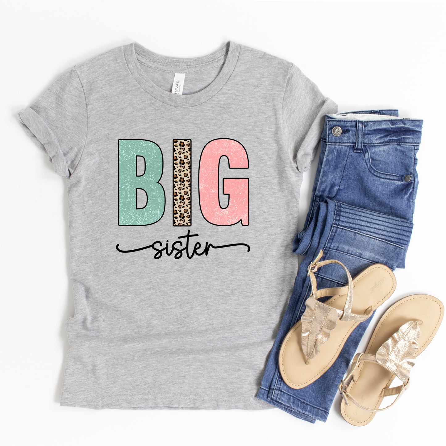 Big Sister Leopard | Youth Short Sleeve Crew Neck