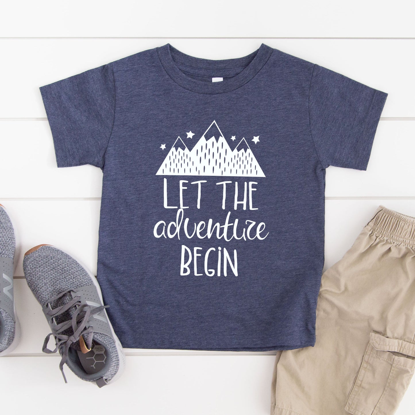 Let The Adventure Begin Mountains | Toddler Graphic Short Sleeve Tee