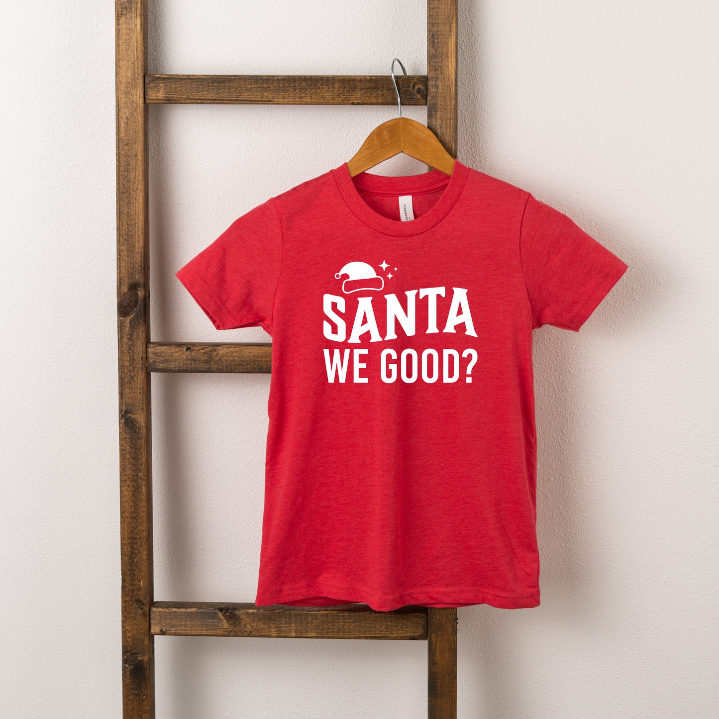 Santa We Good? | Toddler Short Sleeve Crew Neck