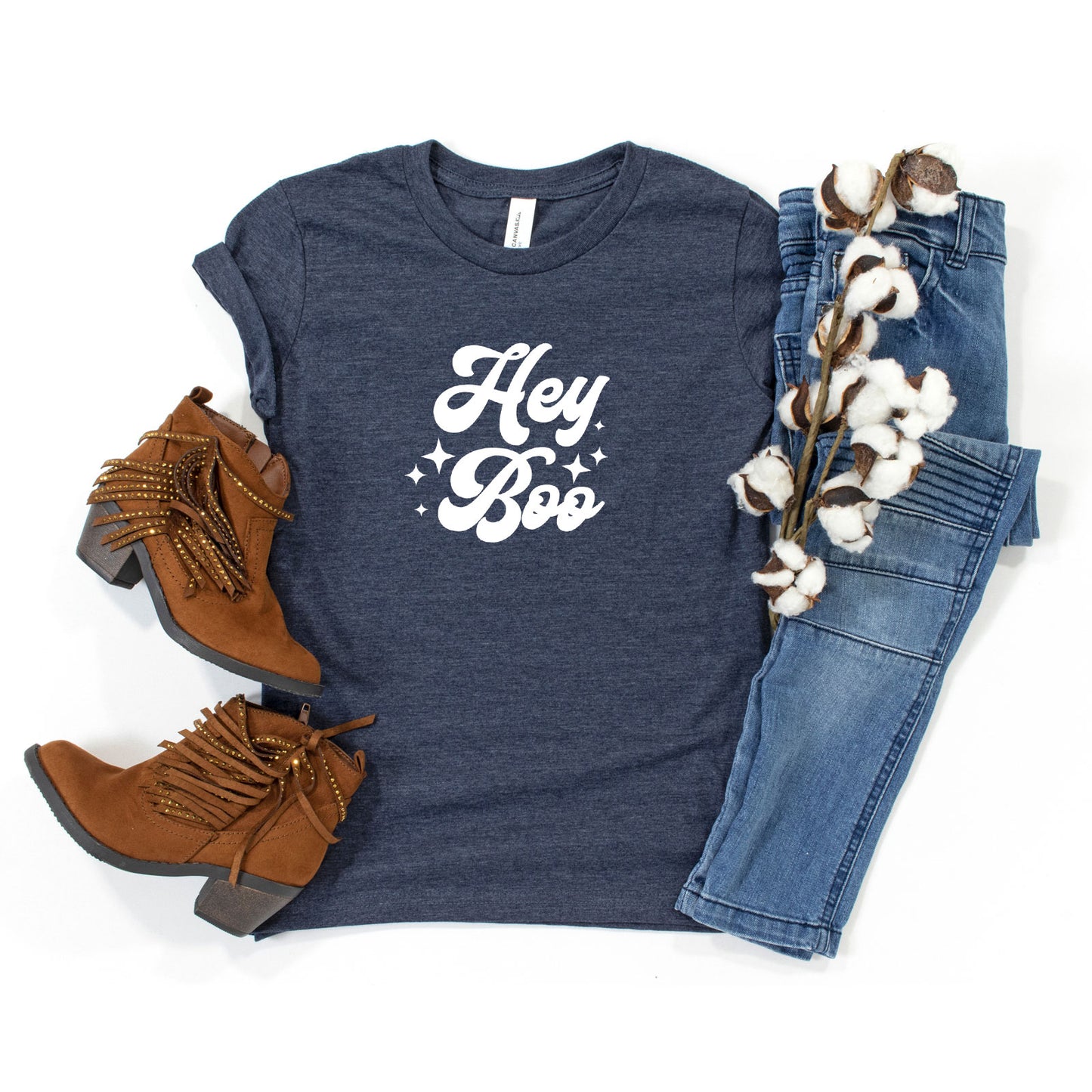 Hey Boo Stars | Youth Short Sleeve Crew Neck