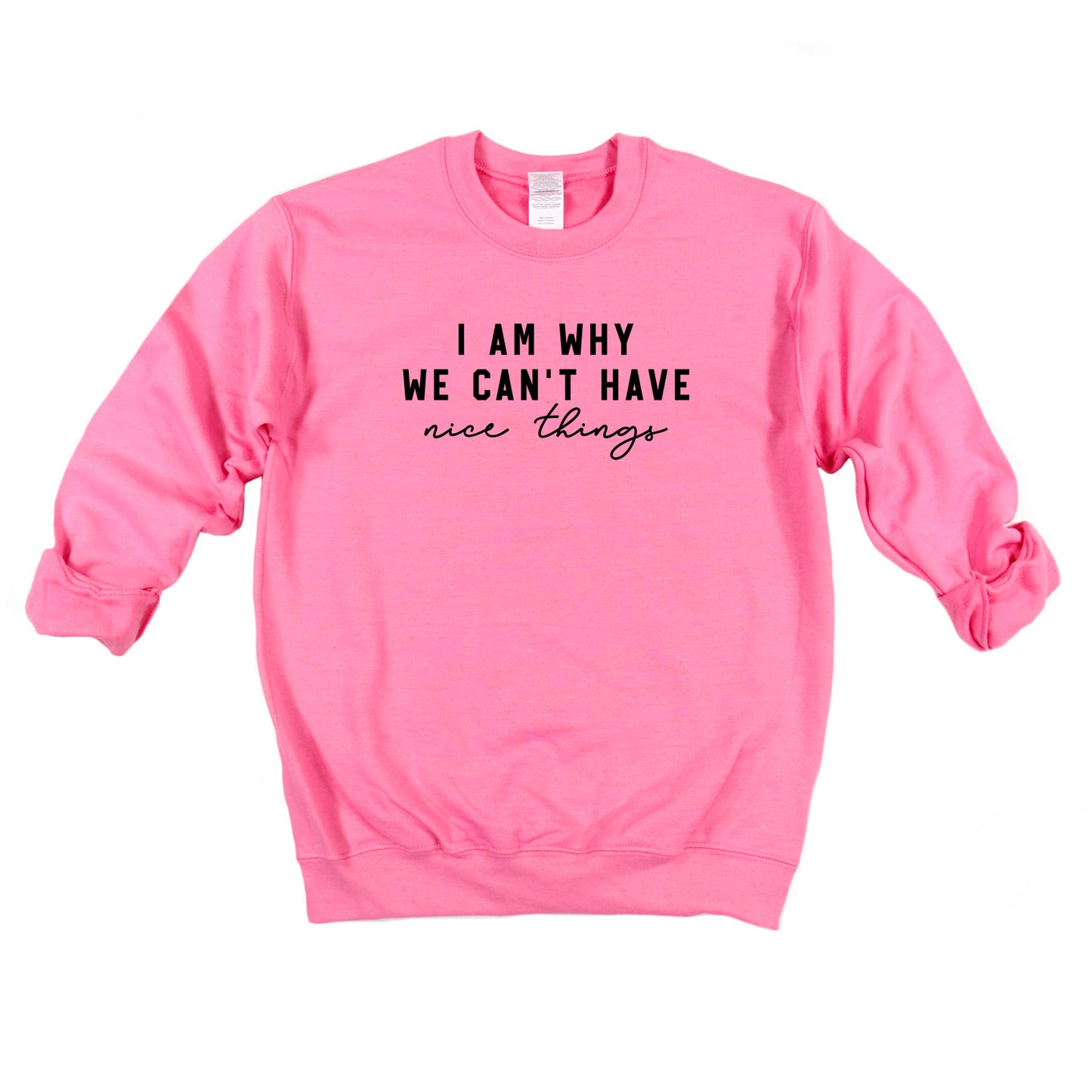 Can't Have Nice Things Cursive | Youth Sweatshirt