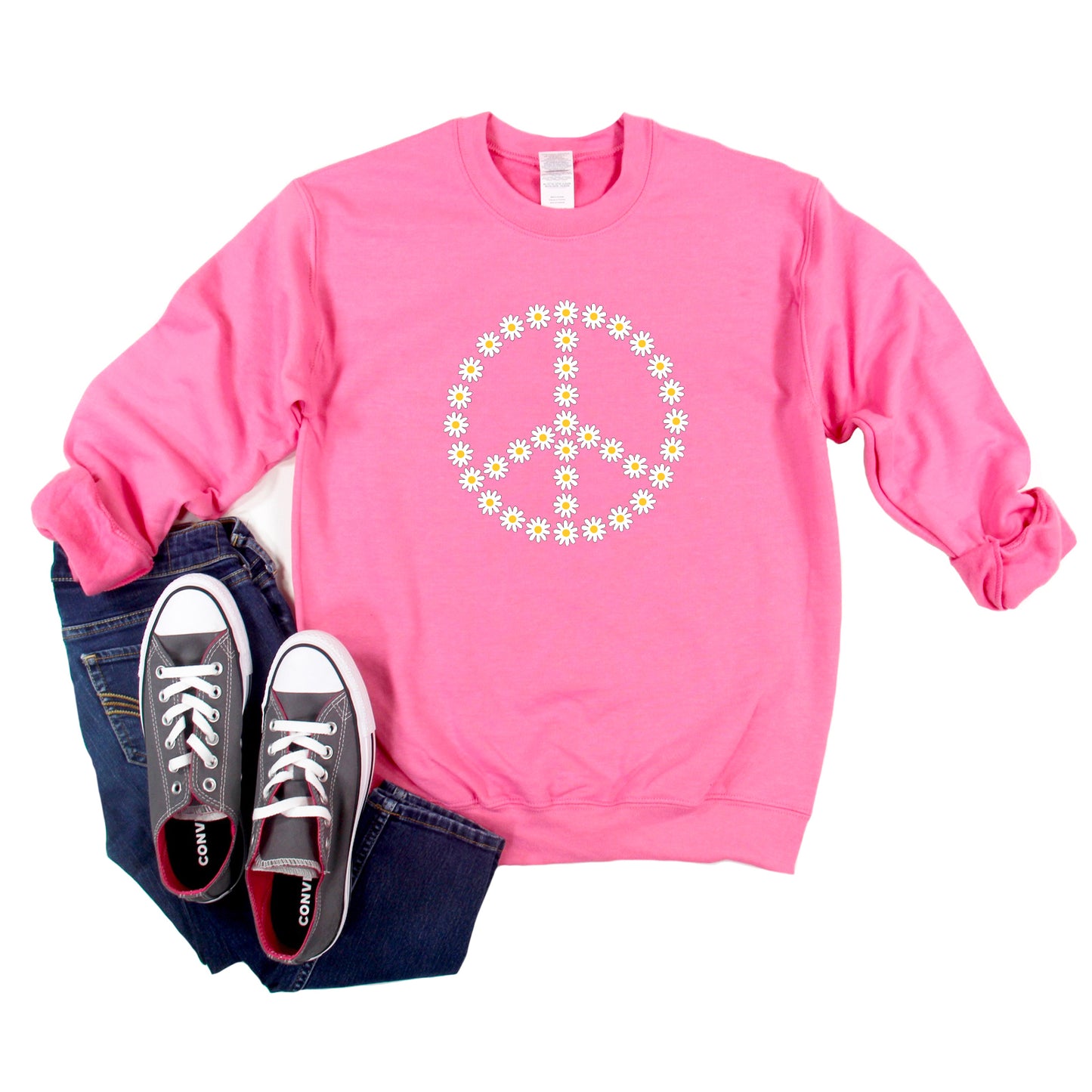 Daisy Peace Sign | Youth Sweatshirt