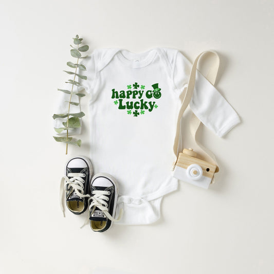 Happy Go Lucky Clovers | Baby Long Sleeve Onesie