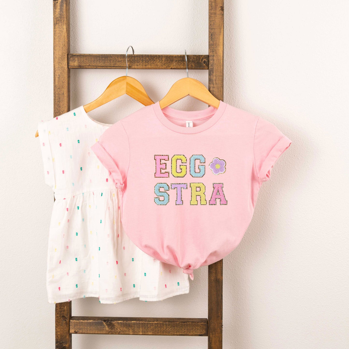 Eggstra Flower | Toddler Short Sleeve Crew Neck