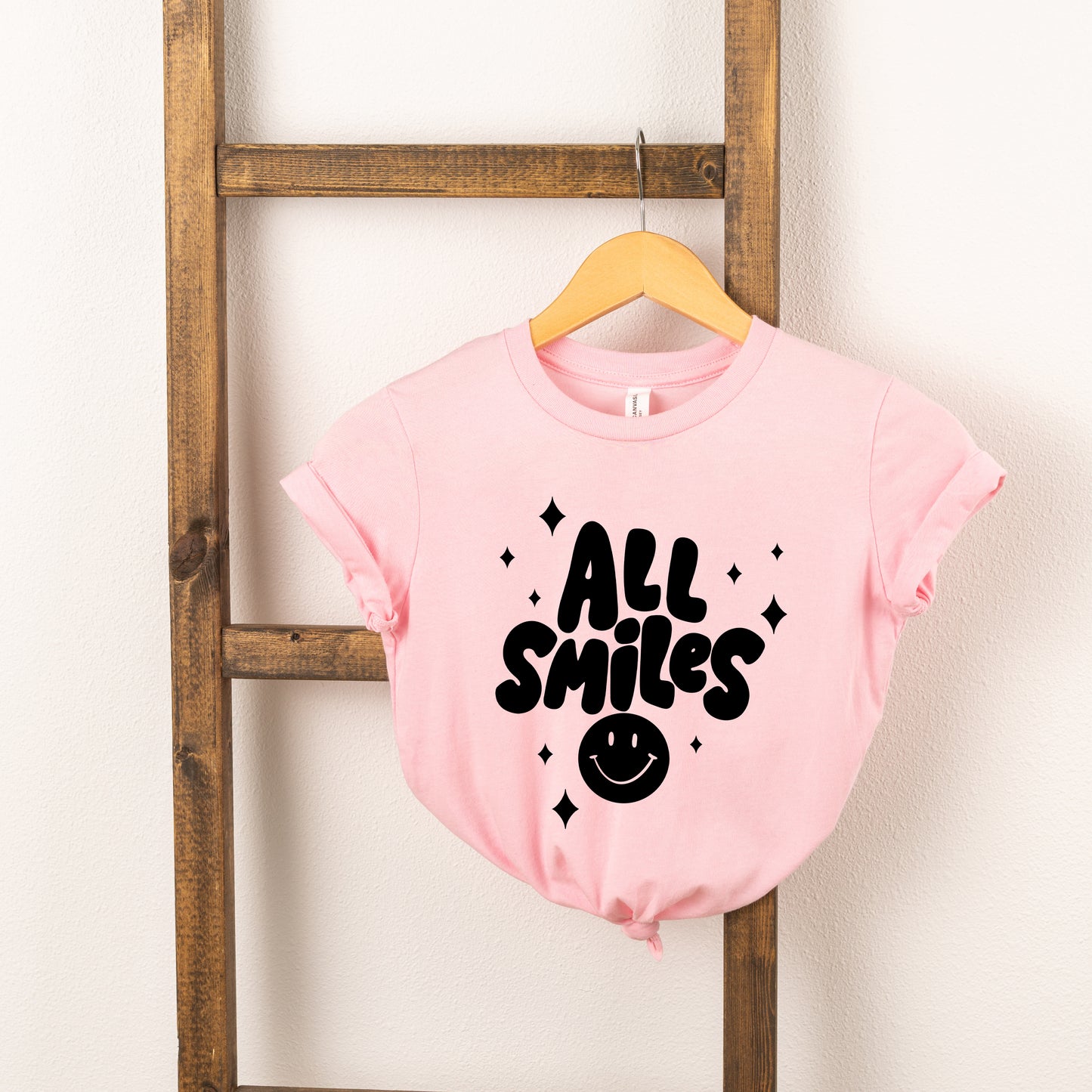 All Smiles Smiley Face | Toddler Short Sleeve Crew Neck