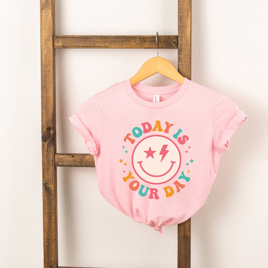 Today Is Your Day Bold Smile | Toddler Short Sleeve Crew Neck