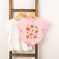 Distressed Flowers And Pumpkins | Toddler Short Sleeve Crew Neck