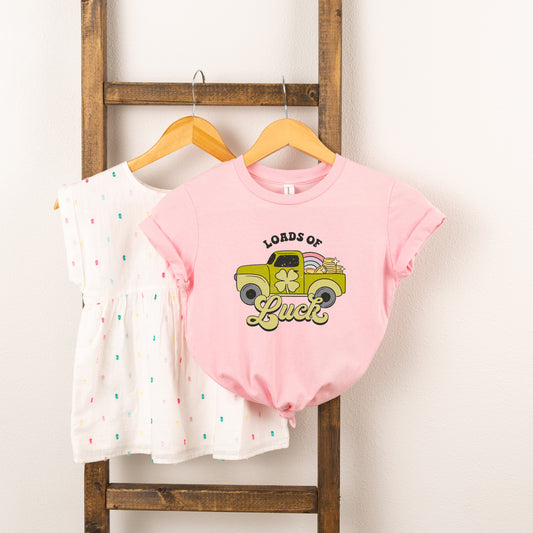 Loads Of Luck Retro Truck | Toddler Short Sleeve Crew Neck