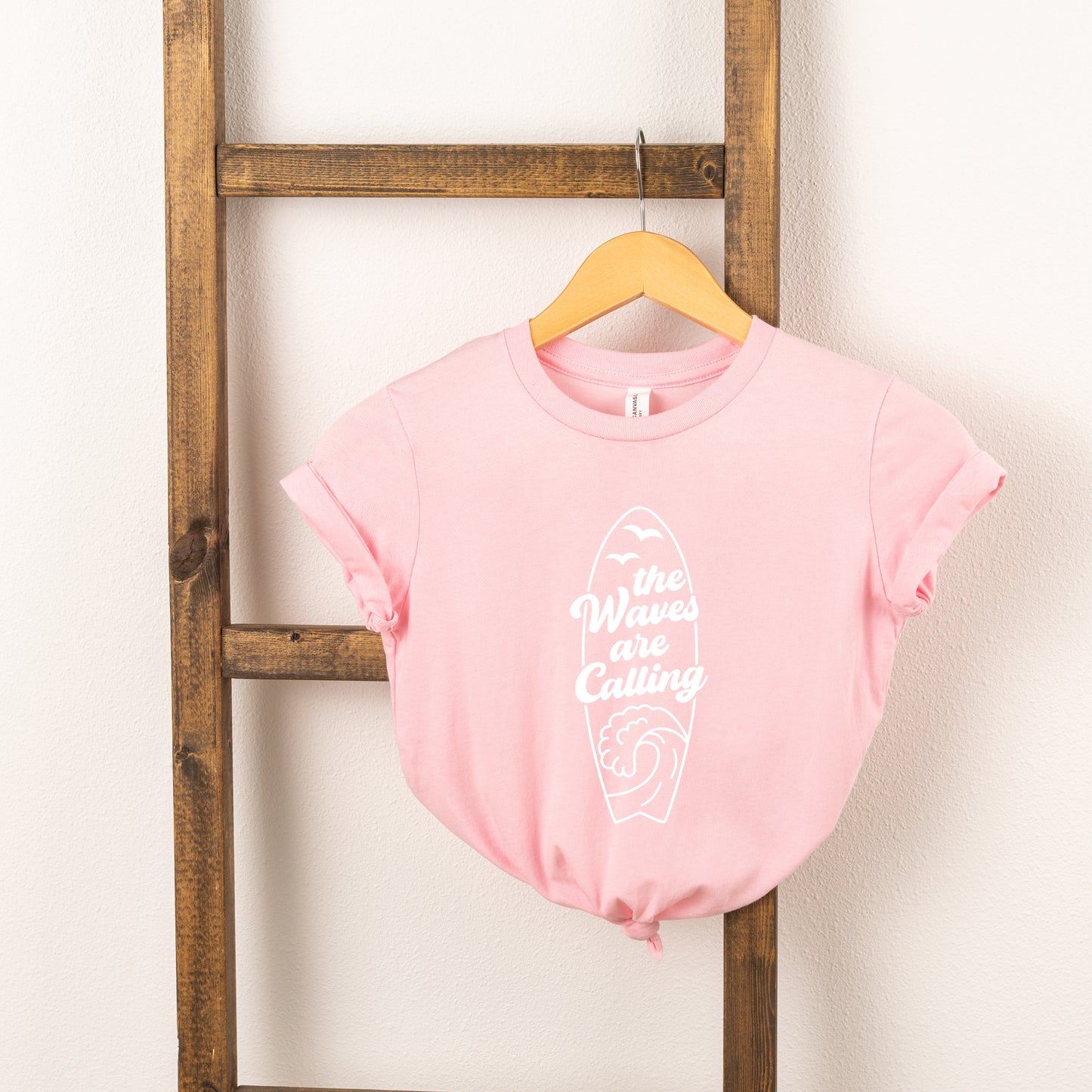 The Waves Are Calling Ocean Surf | Toddler Short Sleeve Crew Neck