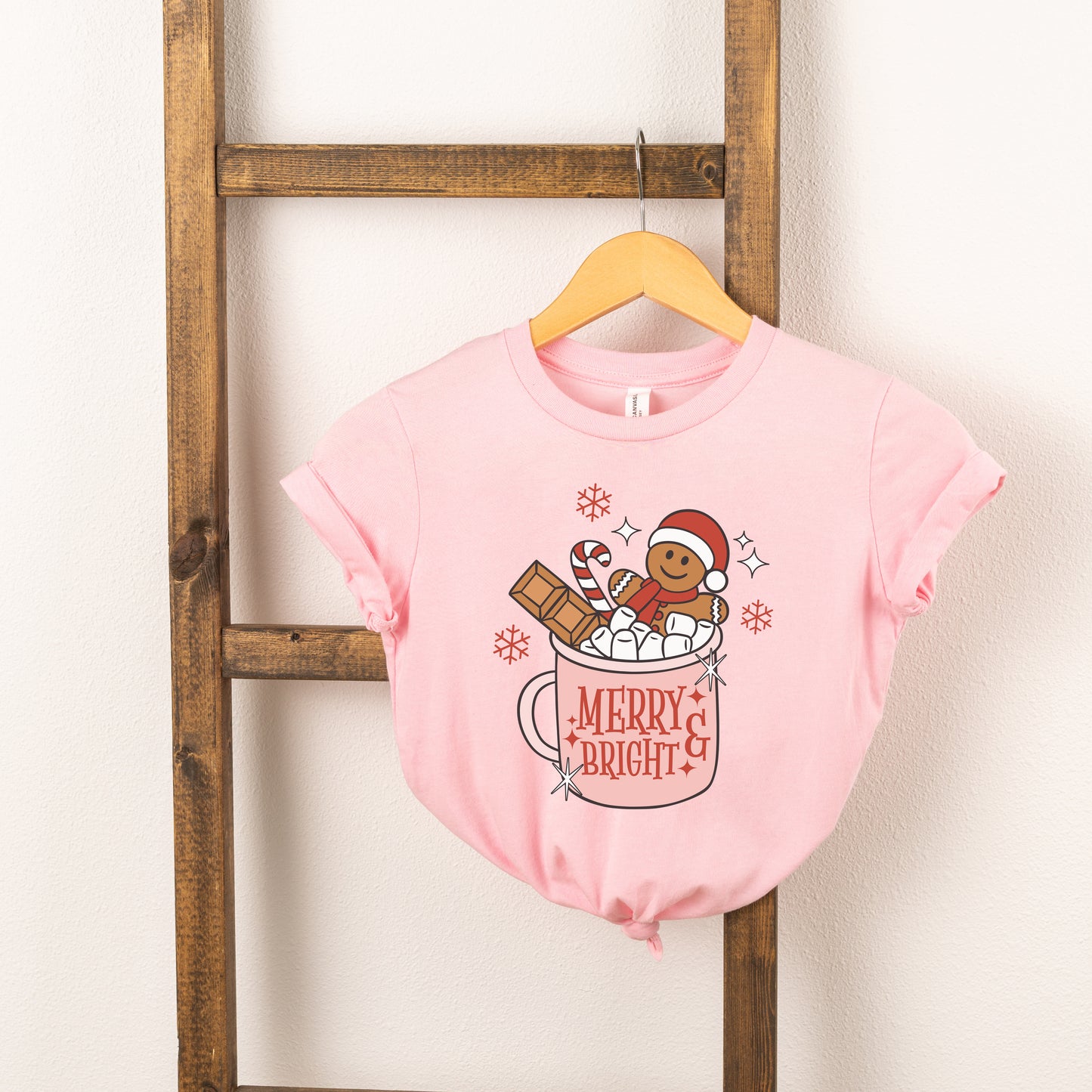Merry And Bright Mug | Toddler Short Sleeve Crew Neck