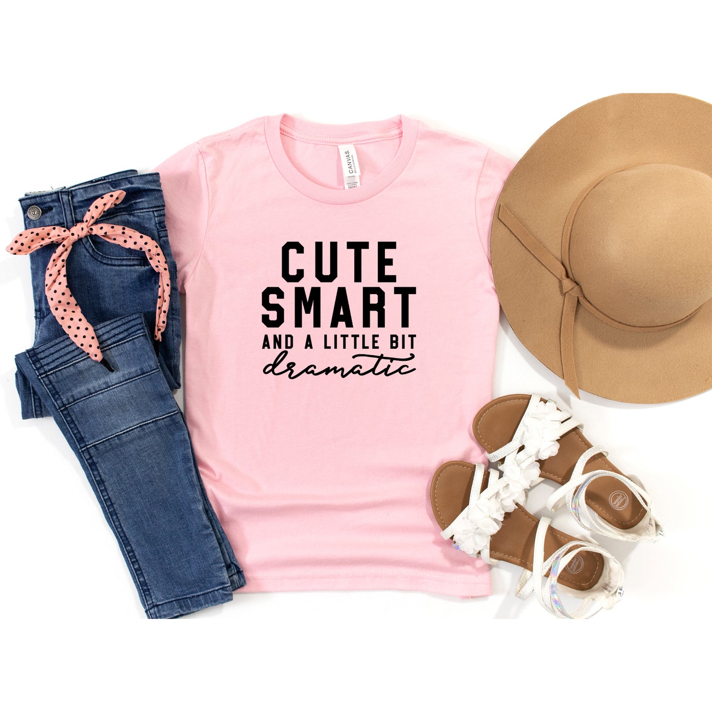 Cute Smart Dramatic | Youth Graphic Short Sleeve Tee