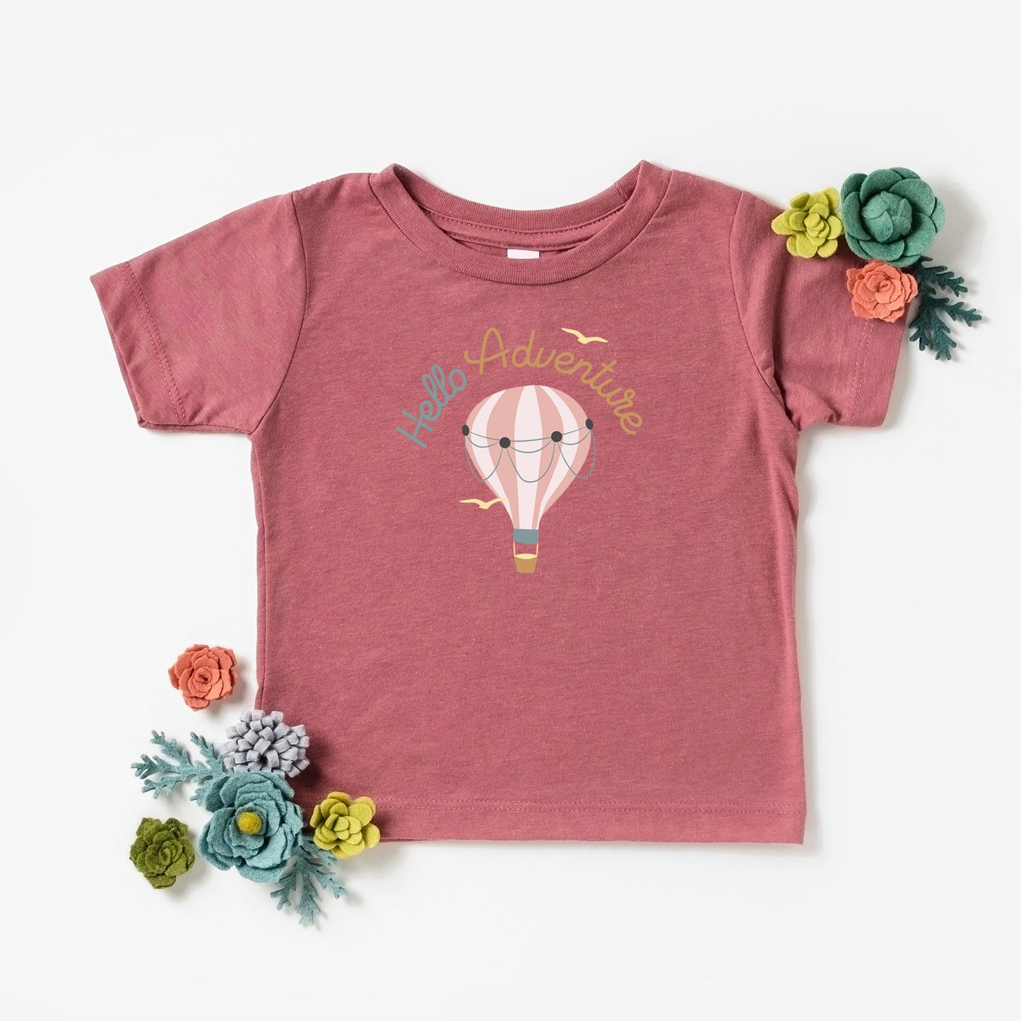 Hello Adventure Balloon | Toddler Short Sleeve Crew Neck