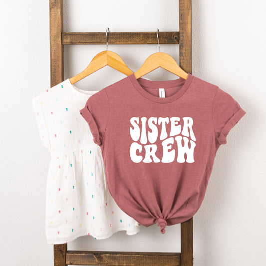 Sister Crew Wavy | Toddler Short Sleeve Crew Neck