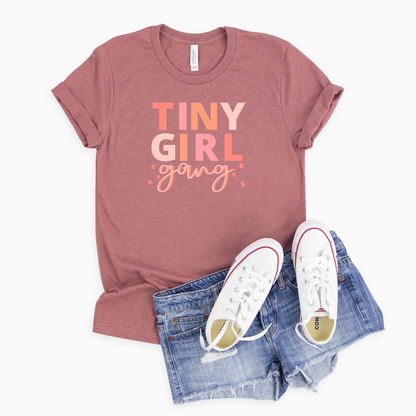 Tiny Girl Gang Colorful | Youth Short Sleeve Crew Neck