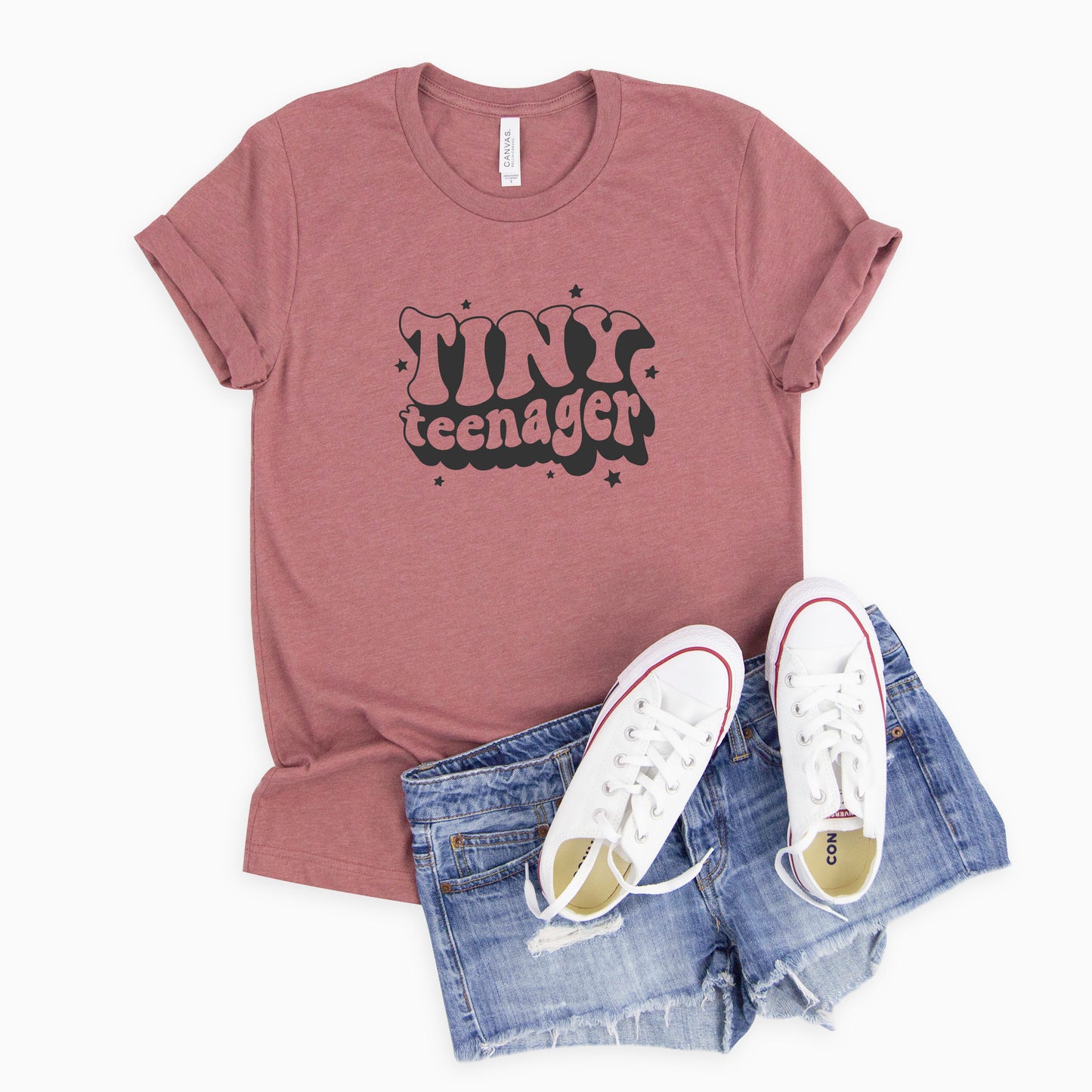 Retro Tiny Teenager Stars | Youth Short Sleeve Crew Neck