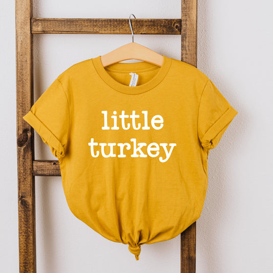 Little Turkey Typewriter | Youth Short Sleeve Crew Neck