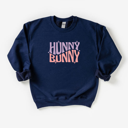 Hunny Bunny Wavy Stars | Youth Sweatshirt