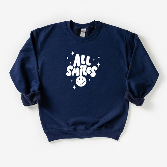 All Smiles Smiley Face | Youth Sweatshirt