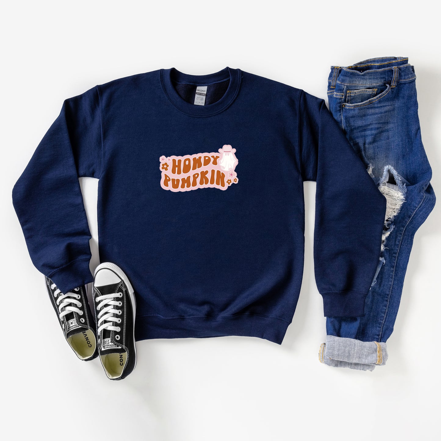 Howdy Pumpkin Ghost | Youth Sweatshirt