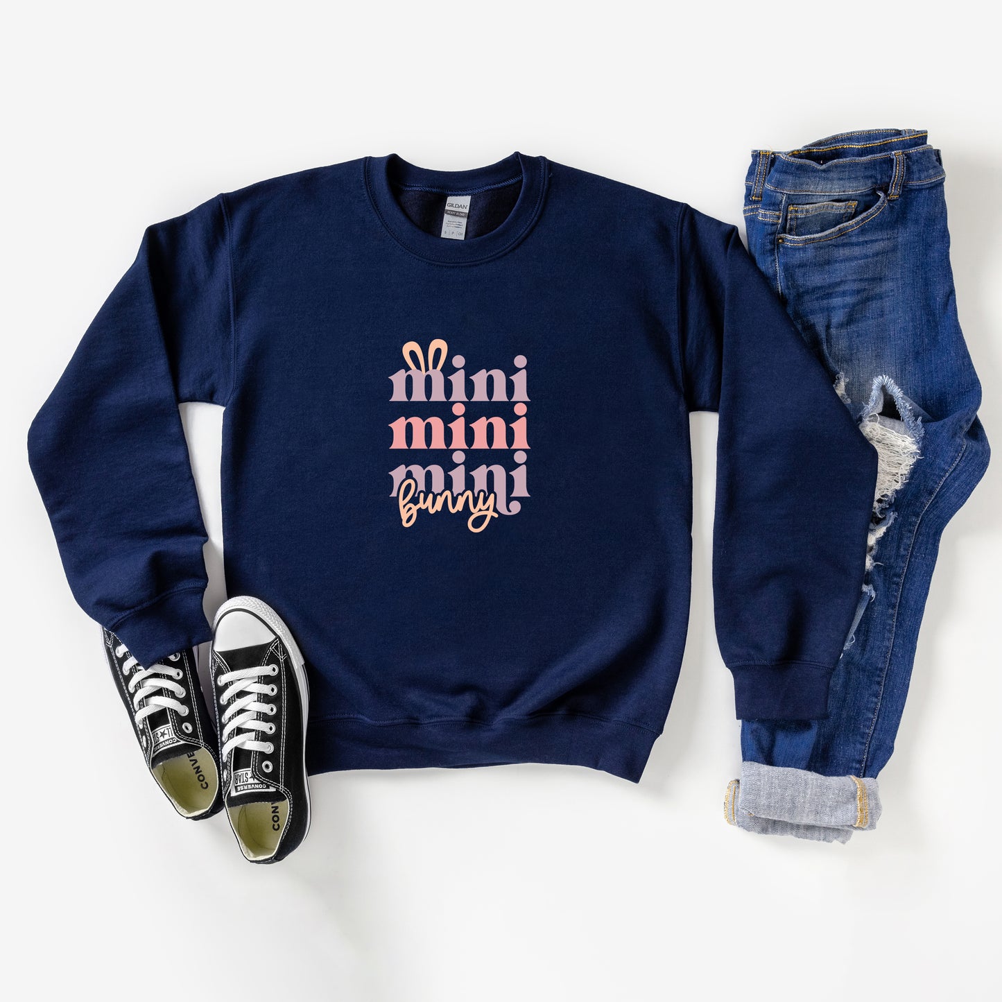 Mini Bunny Stacked | Youth Sweatshirt