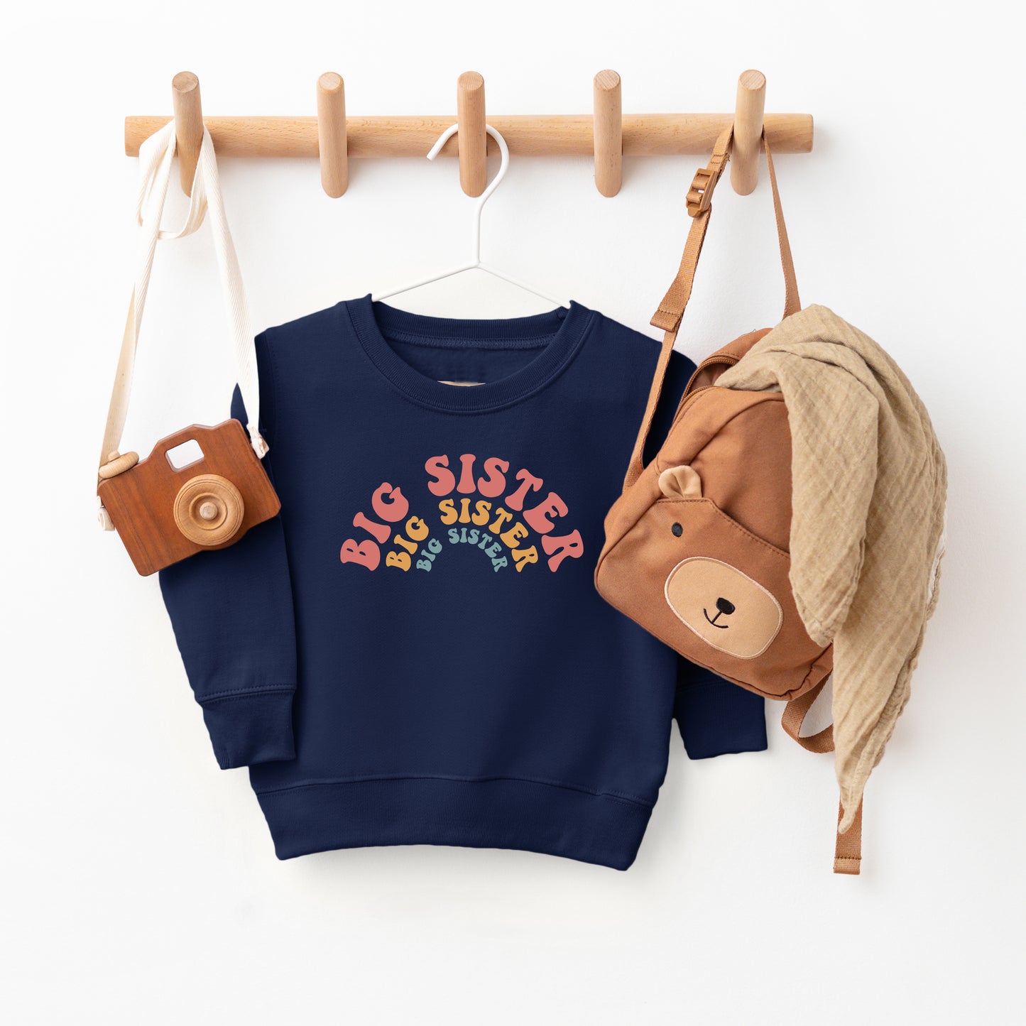 Big Sister Stacked Curved | Youth Sweatshirt