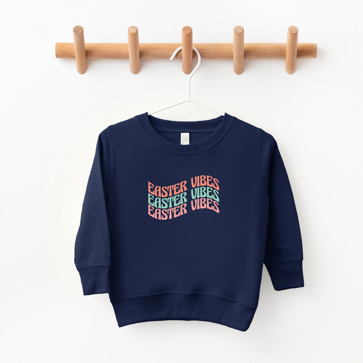 Easter Vibes Wavy Stacked | Toddler Sweatshirt