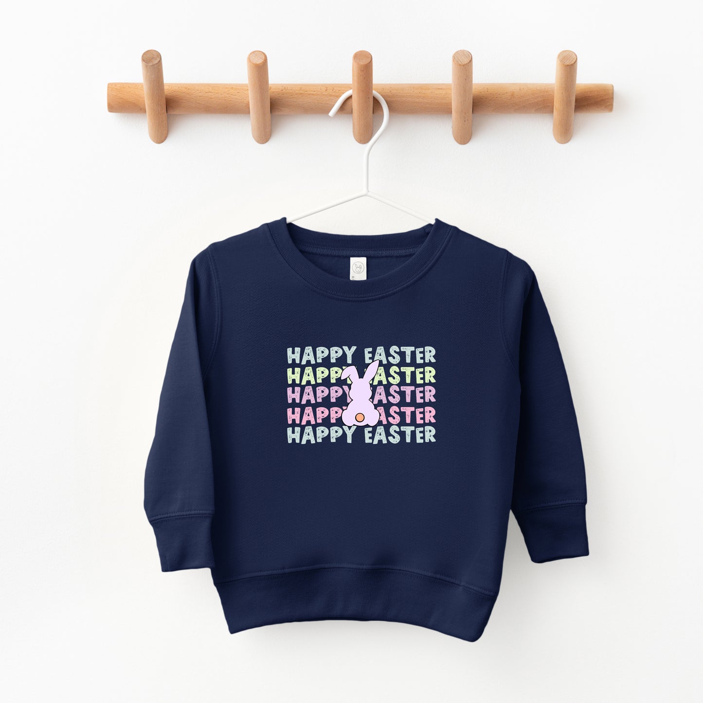Pastel Happy Easter Stacked | Toddler Sweatshirt