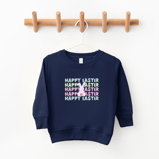 Pastel Happy Easter Stacked | Toddler Sweatshirt