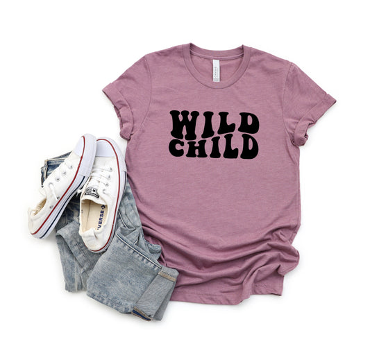 Wild Child Wavy | Youth Short Sleeve Crew Neck