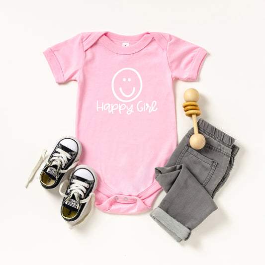 Happy Girl Smiley Face | Baby Onesie