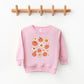 Distressed Flowers And Pumpkins | Toddler Sweatshirt