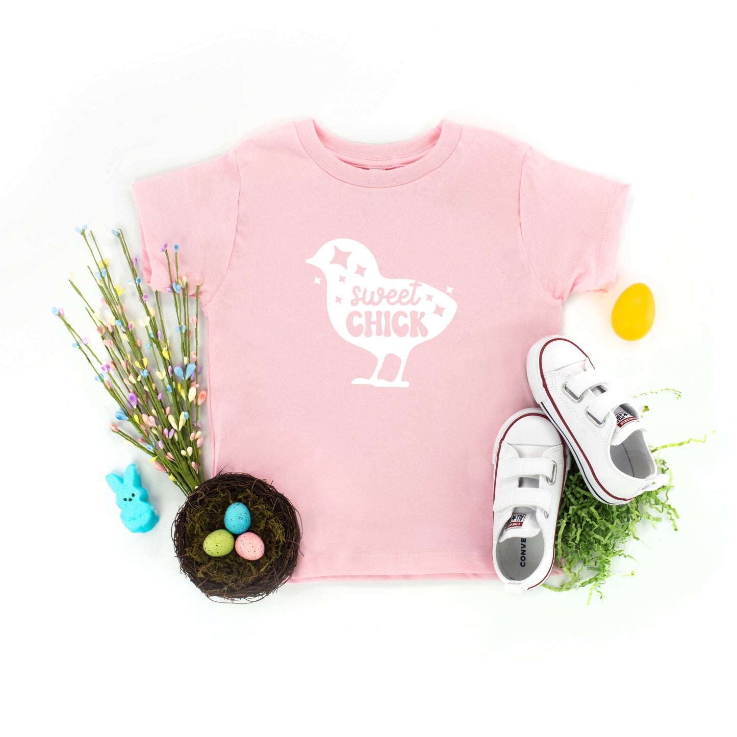 Sweet Chick Chick | Toddler Short Sleeve Crew Neck