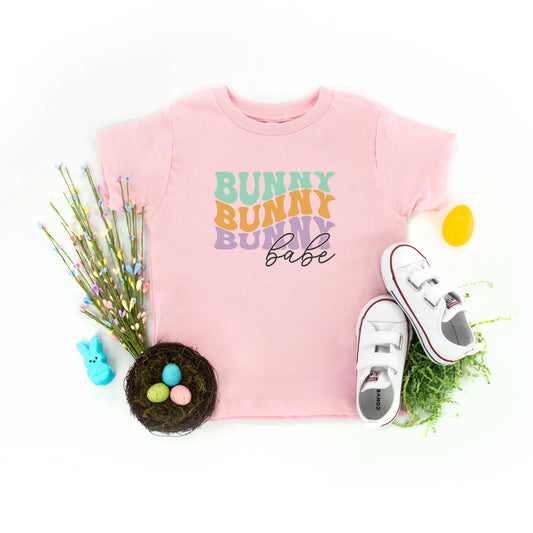 Bunny Babe Stacked | Toddler Short Sleeve Crew Neck