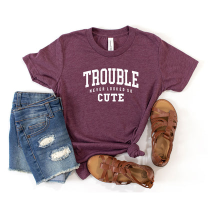 Trouble So Cute | Youth Short Sleeve Crew Neck