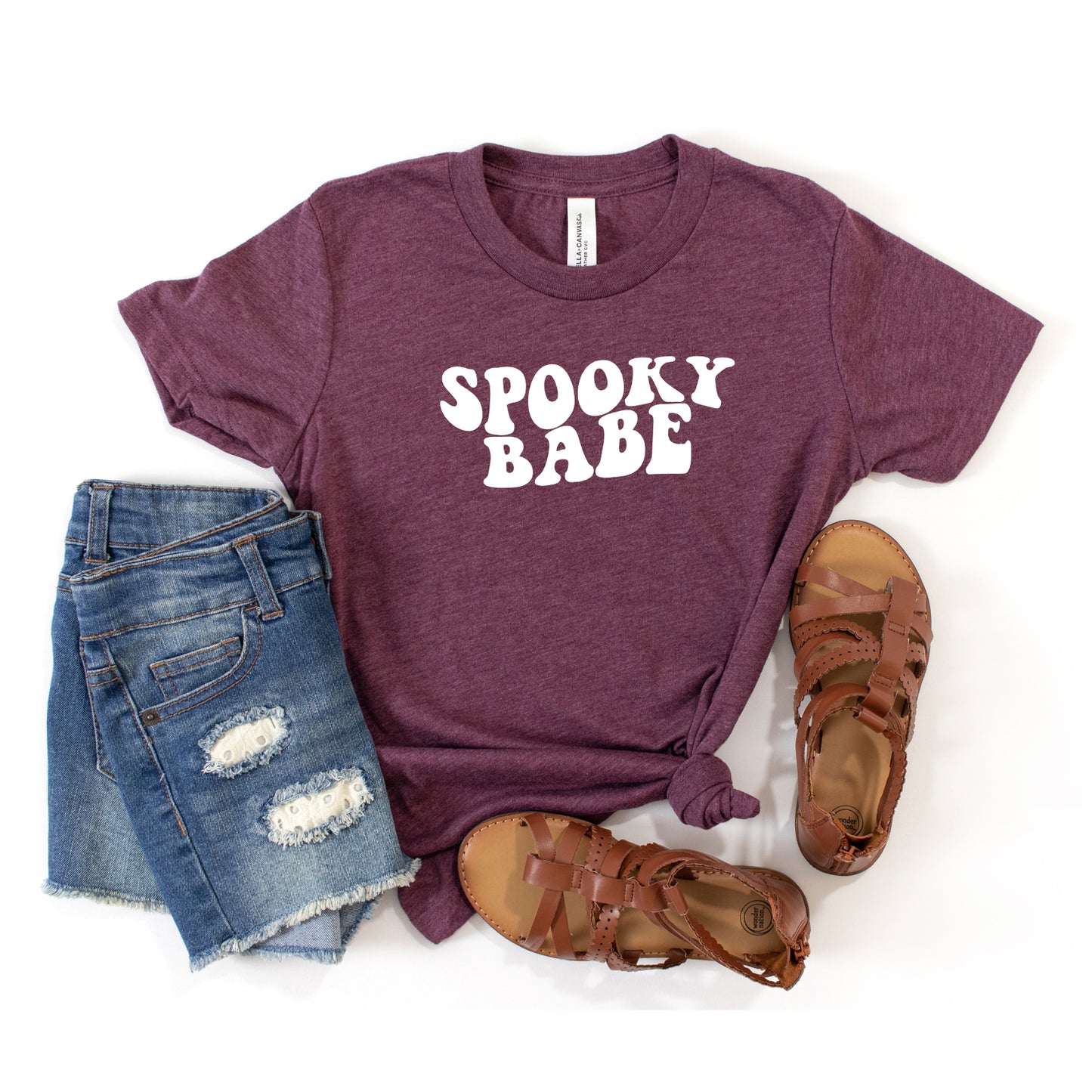 Spooky Babe Wavy | Youth Short Sleeve Crew Neck