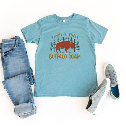 Where The Buffalo Roam | Youth Short Sleeve Crew Neck