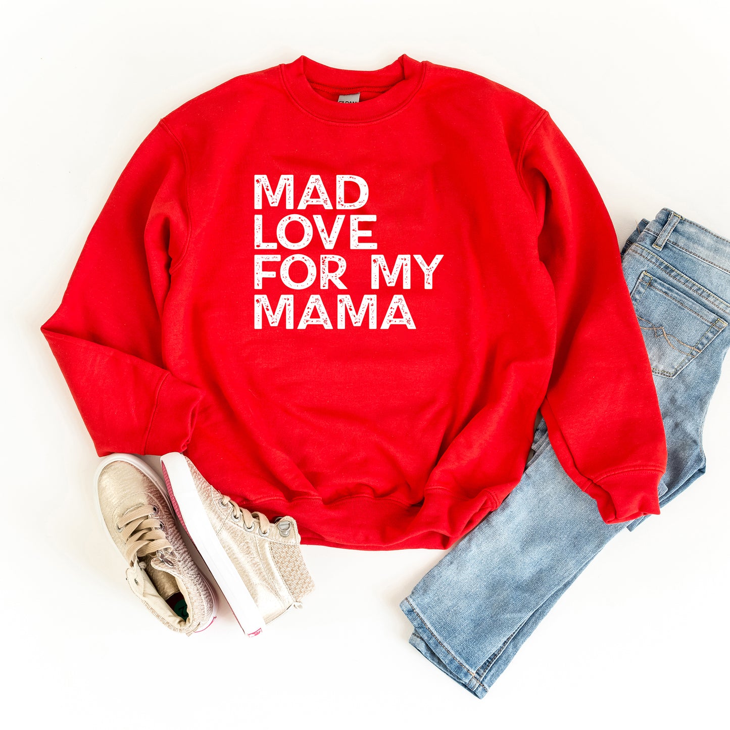 Mad Love For My Mama Distressed | Youth Sweatshirt