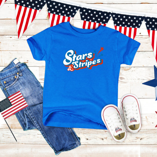 Stars and Stripes Firework | Toddler Short Sleeve Crew Neck